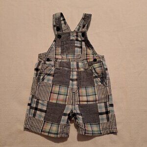 Gymboree Outlet size 6-12 months plaid overalls